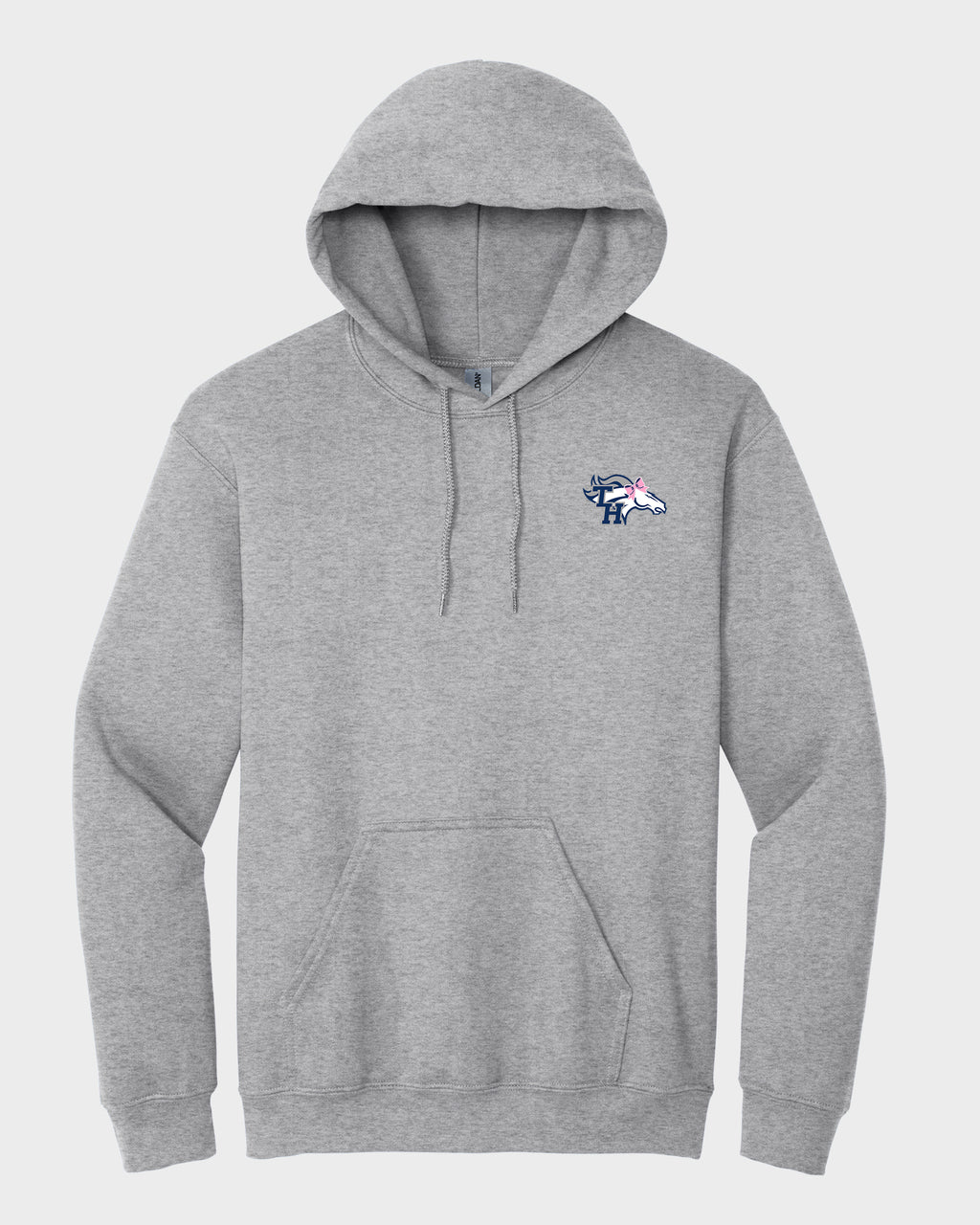 TH Pep Squad Pink Hoodie Sweatshirt with Left Chest