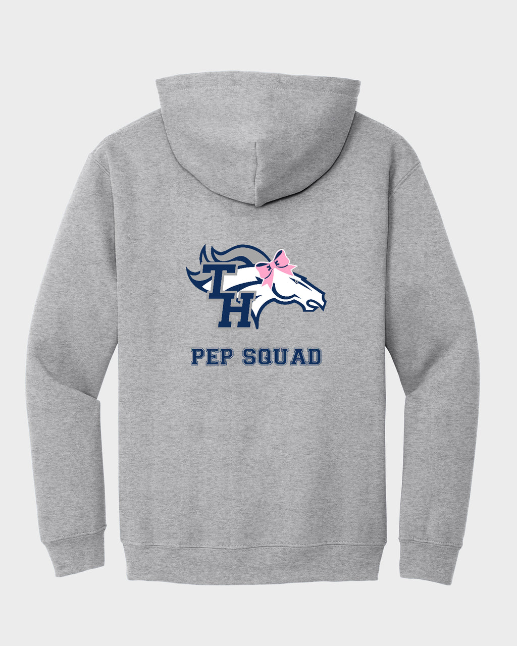 TH Pep Squad Pink Hoodie Sweatshirt with Left Chest