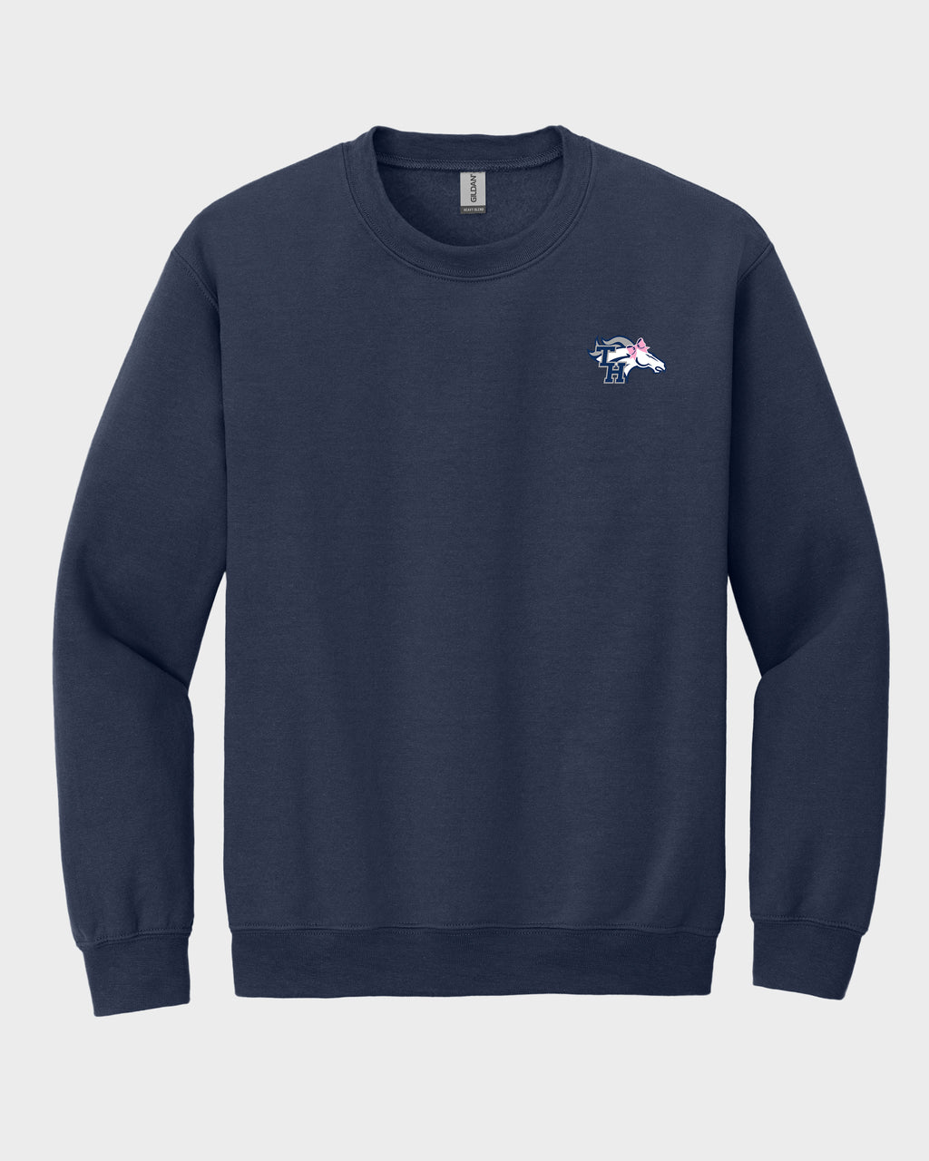 TH Pep Squad Pink Crewneck Sweatshirt with Left Chest