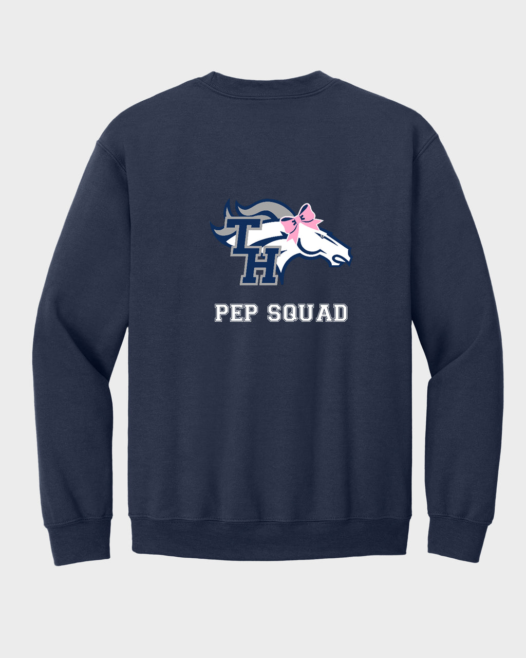 TH Pep Squad Pink Crewneck Sweatshirt with Left Chest
