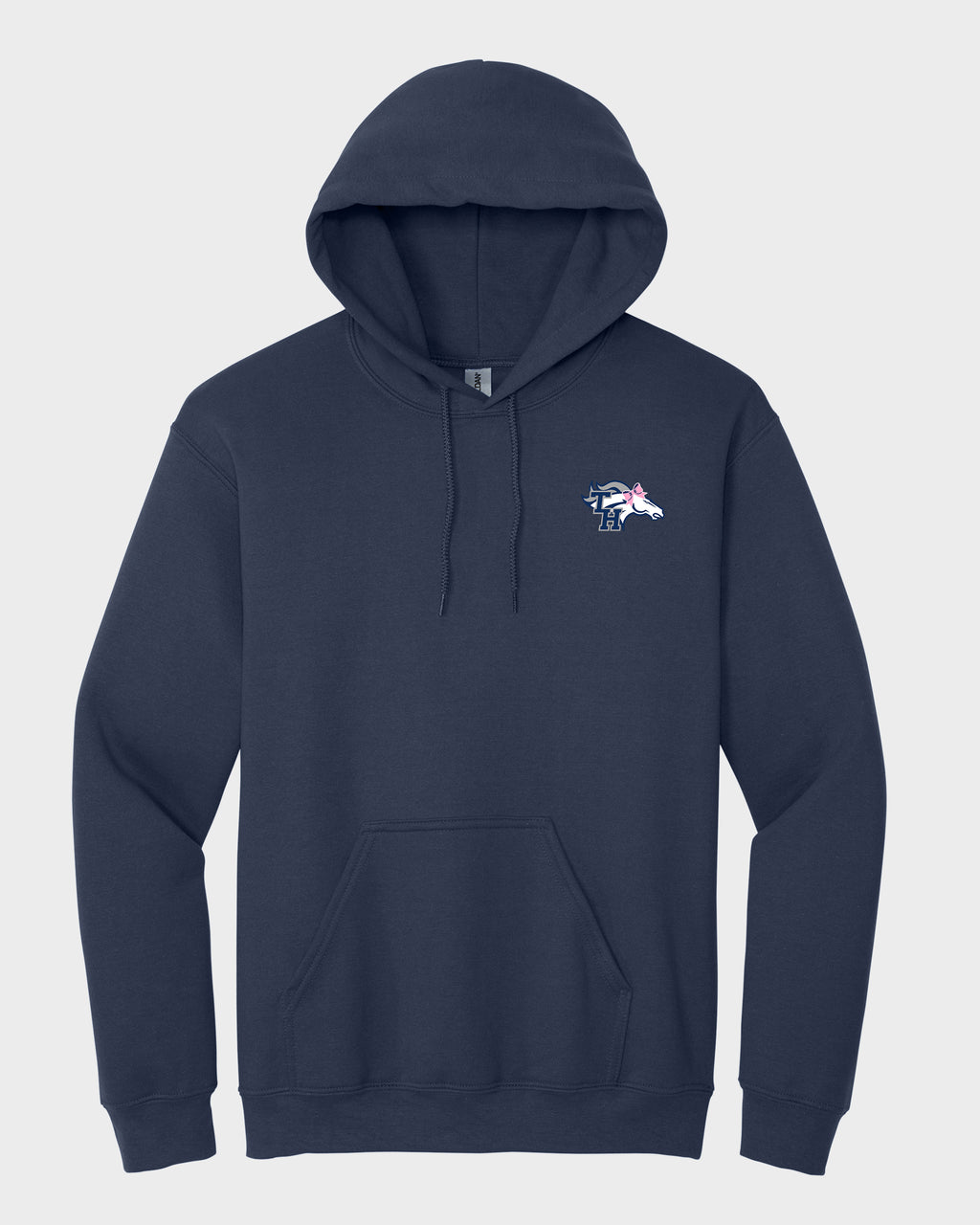 TH Pep Squad Pink Hoodie Sweatshirt with Left Chest