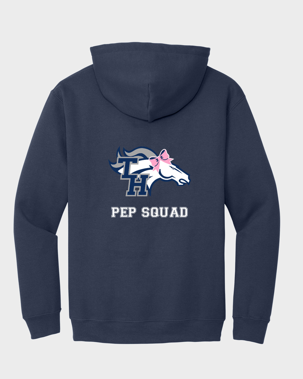 TH Pep Squad Pink Hoodie Sweatshirt with Left Chest