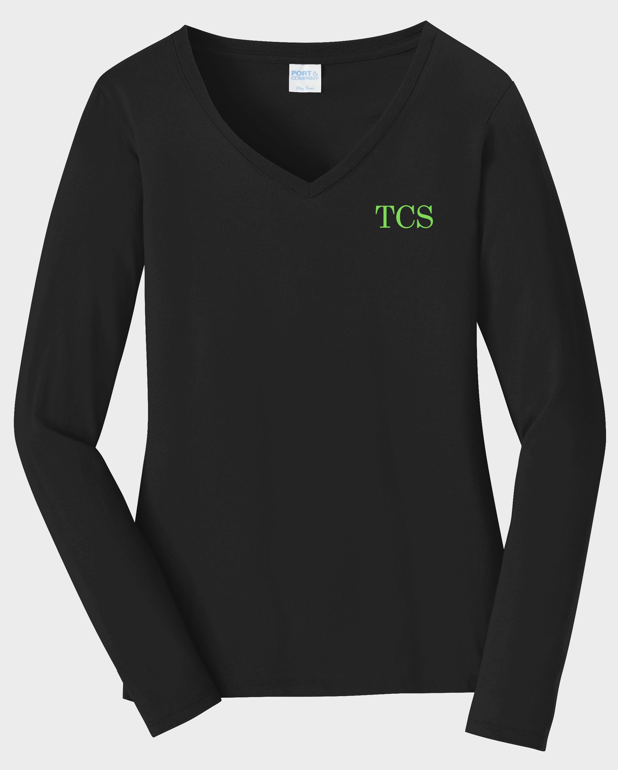 TCS Adult Ladies Long Sleeve V-Neck