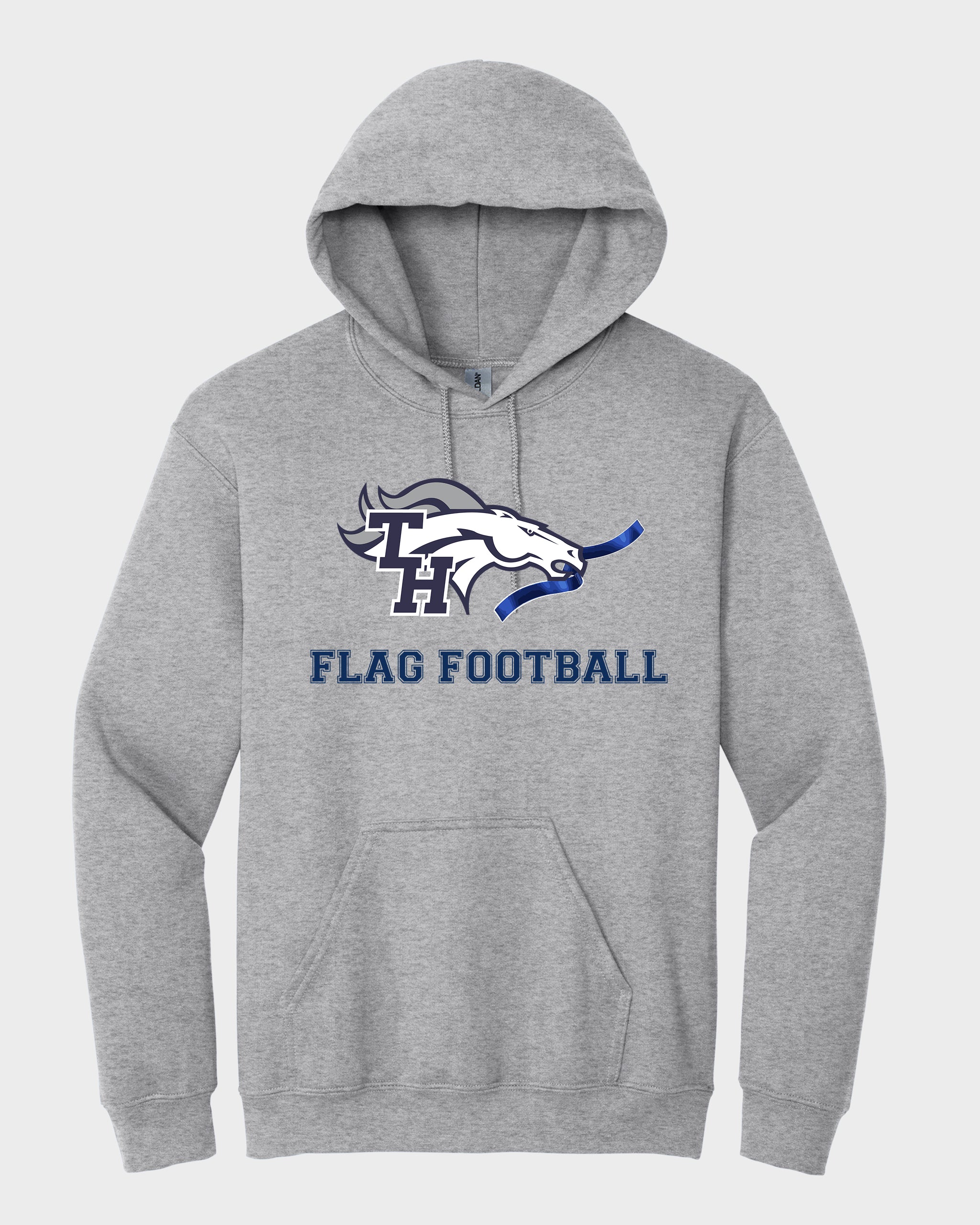 TH Flag Football Embroidered Hoodie Sweatshirt