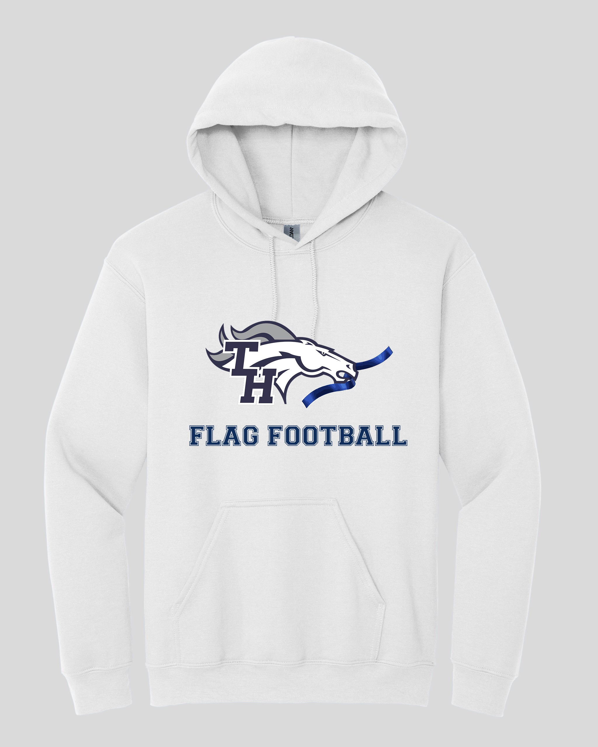 TH Flag Football Embroidered Hoodie Sweatshirt