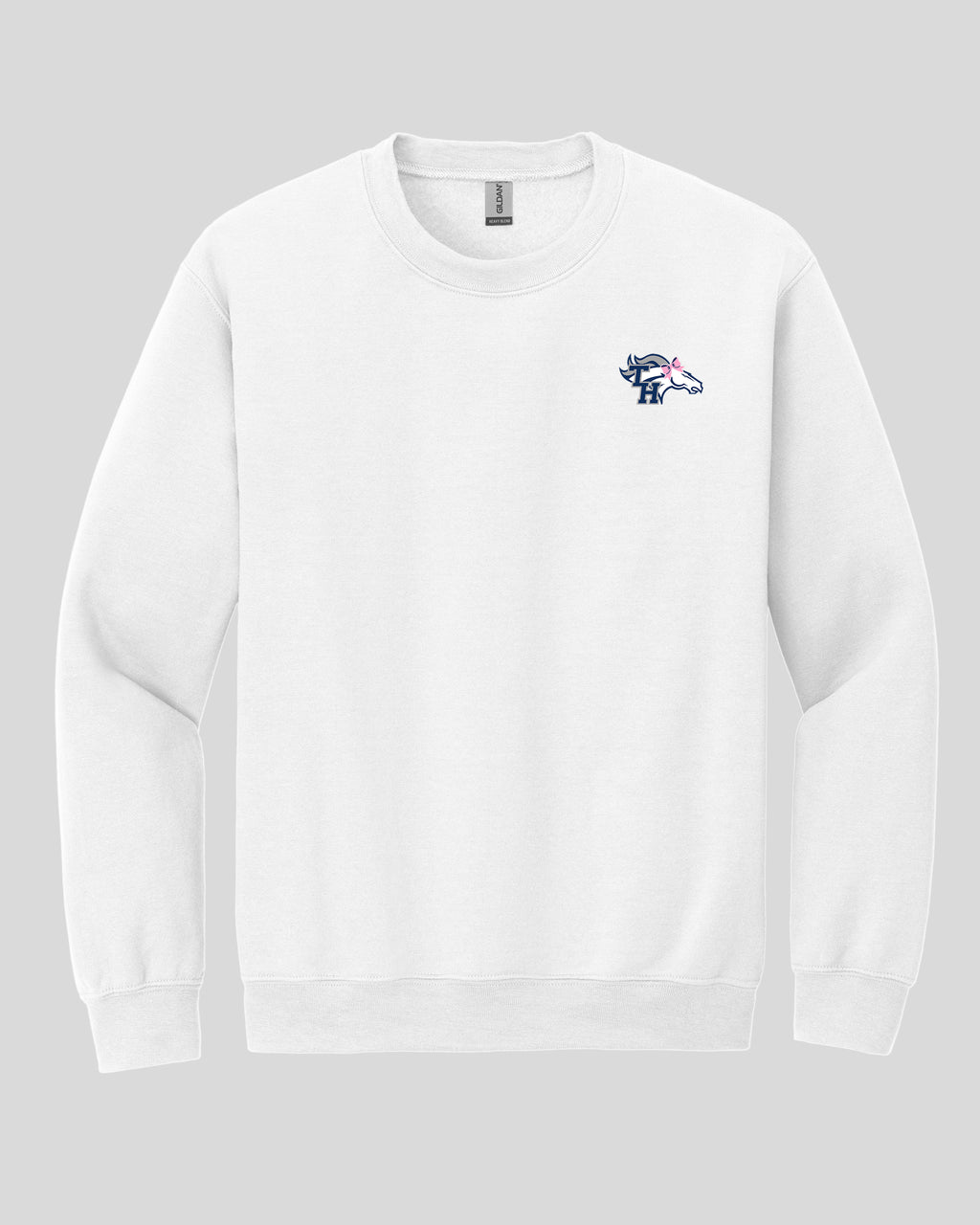 TH Pep Squad Pink Crewneck Sweatshirt with Left Chest