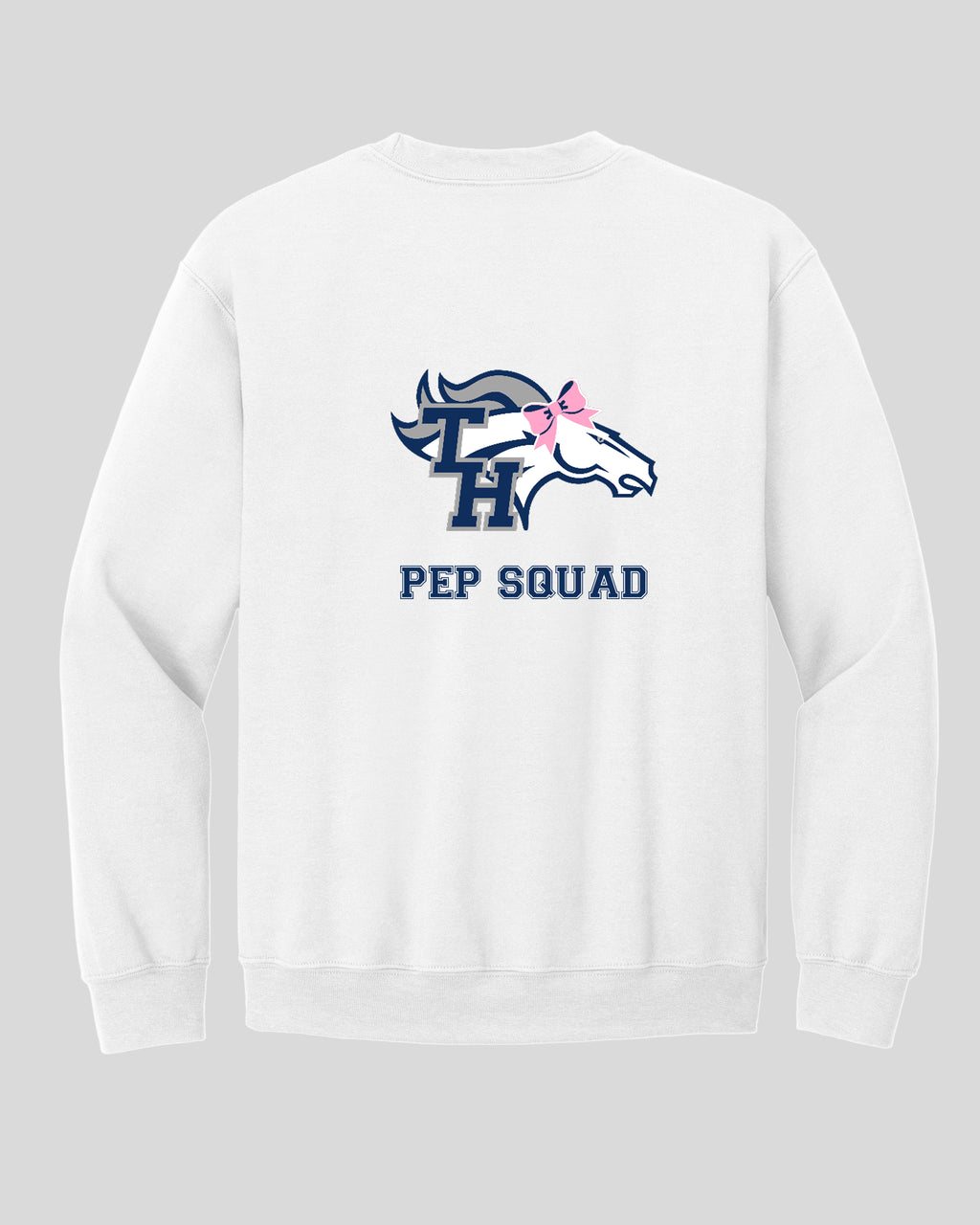 TH Pep Squad Pink Crewneck Sweatshirt with Left Chest