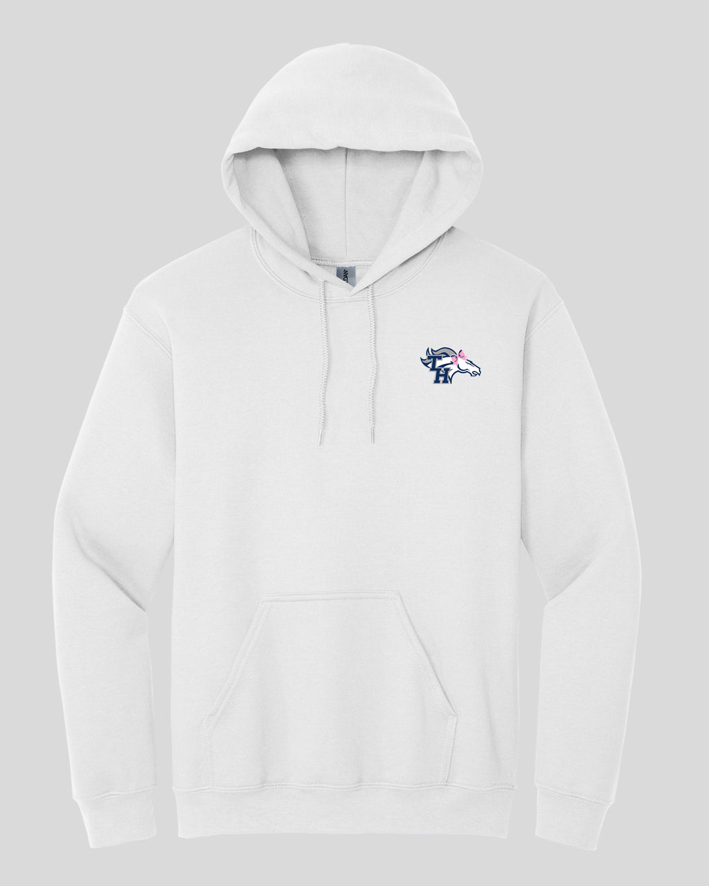TH Pep Squad Pink Hoodie Sweatshirt with Left Chest