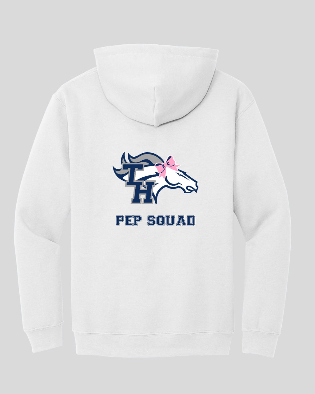 TH Pep Squad Pink Hoodie Sweatshirt with Left Chest
