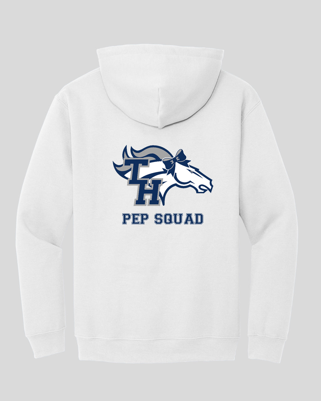 TH Pep Squad Navy Hoodie Sweatshirt with Left Chest