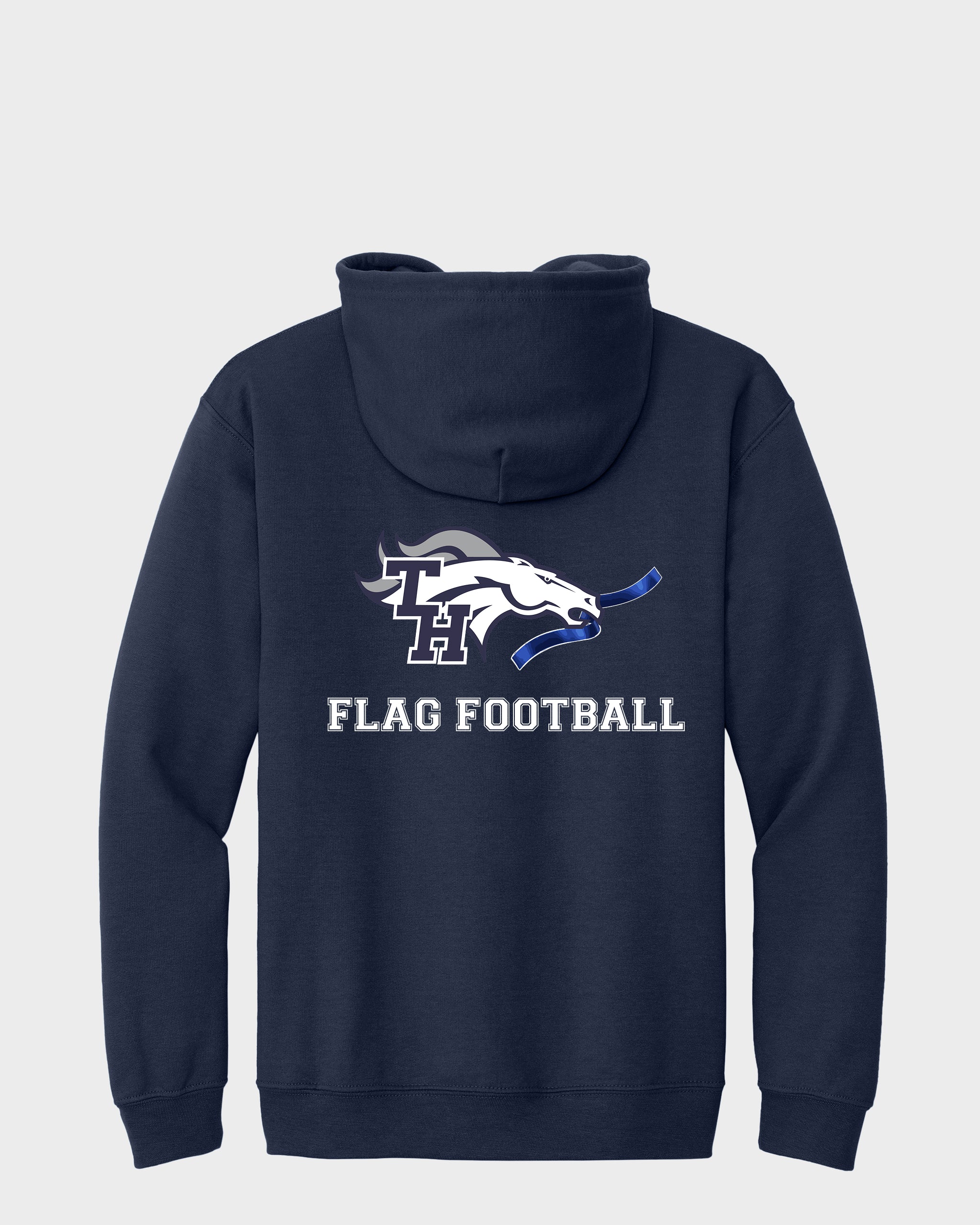 TH Flag Footbal Embroidered Zippered Sweatshirt