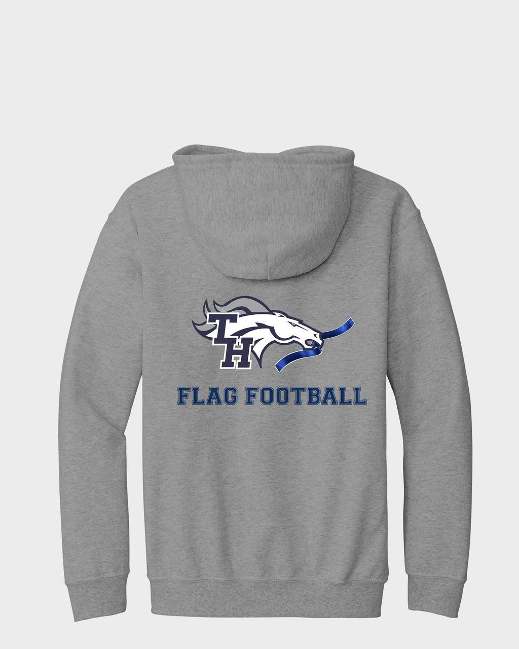 TH Flag Footbal Embroidered Zippered Sweatshirt