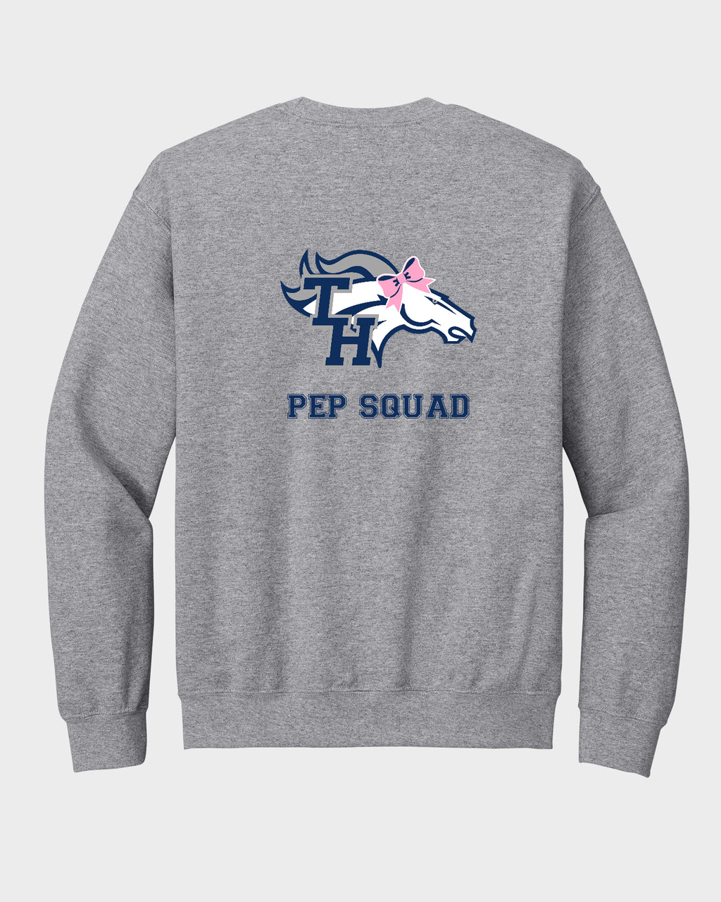 TH Pep Squad Pink Crewneck Sweatshirt with Left Chest