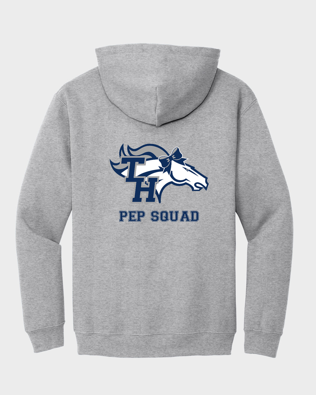 TH Pep Squad Navy Hoodie Sweatshirt with Left Chest