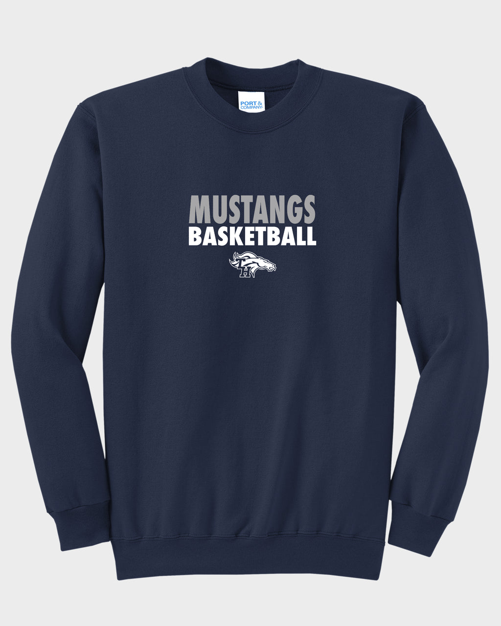 Mustang Basketball Crewneck Sweatshirt