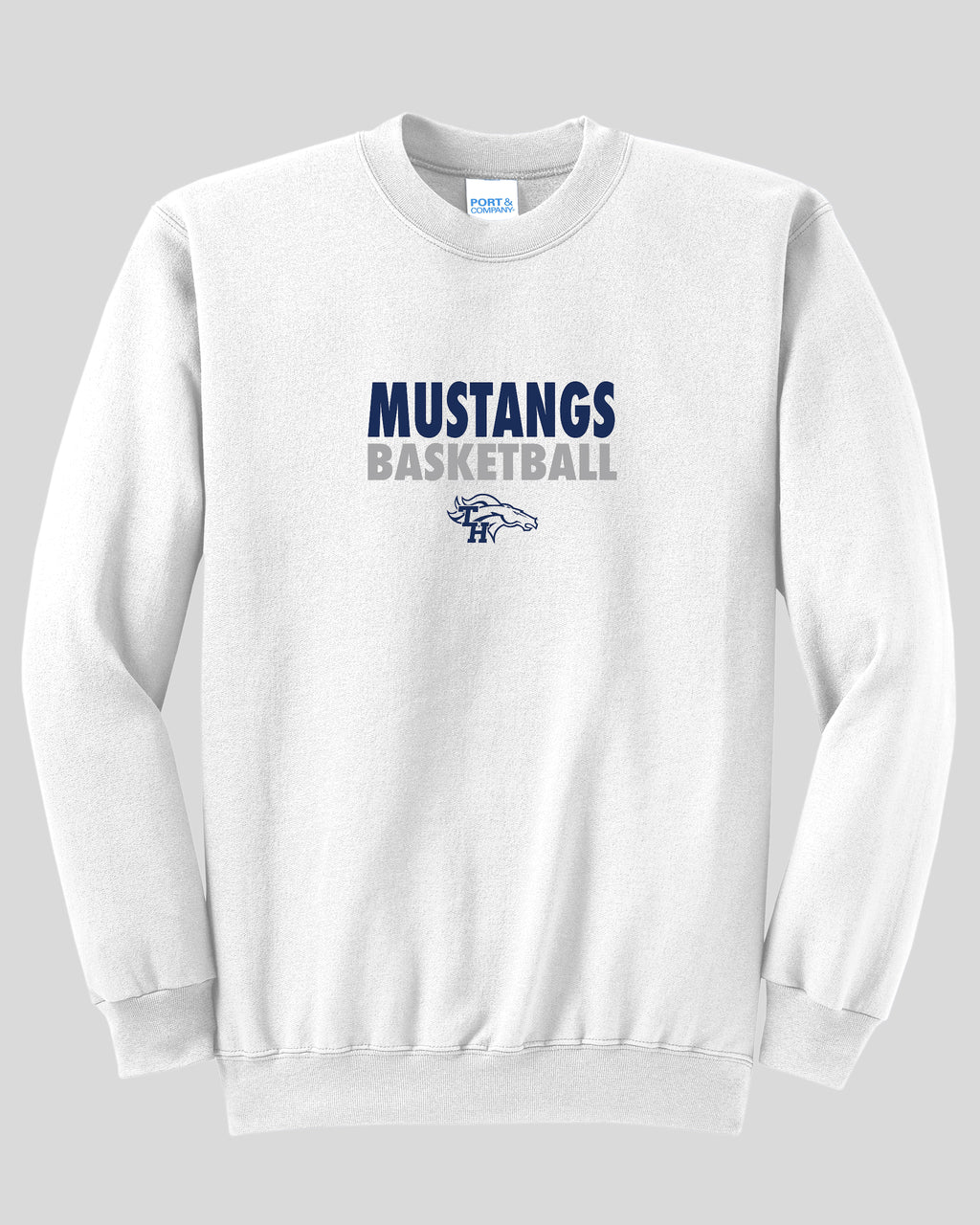 Mustang Basketball Crewneck Sweatshirt