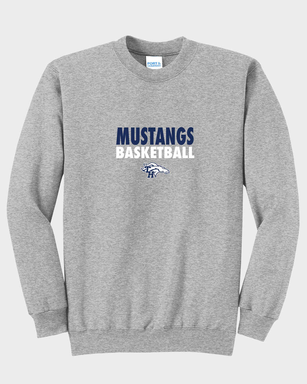 Mustang Basketball Crewneck Sweatshirt